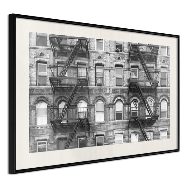 Poster - Strangers  - zwart passepartout