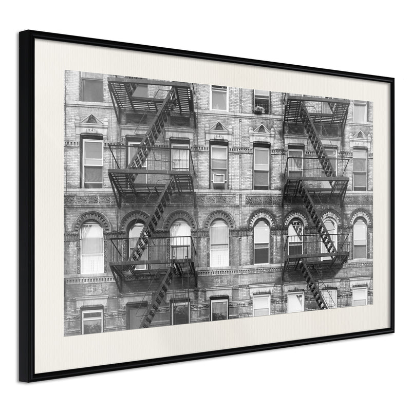 Poster - Strangers  - zwart passepartout
