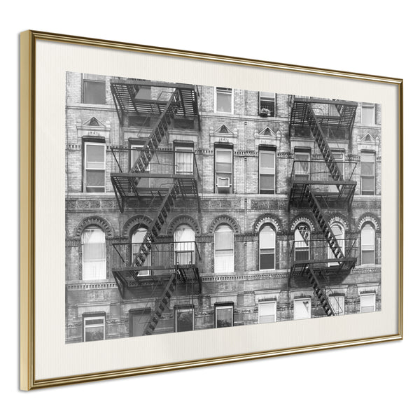 Poster - Strangers  - goud passepartout