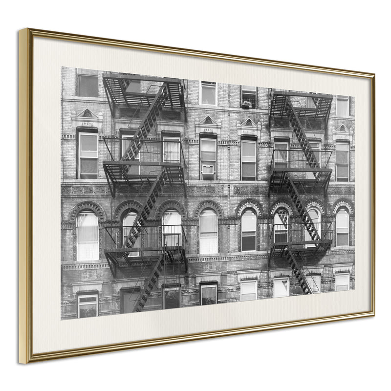Poster - Strangers  - goud passepartout
