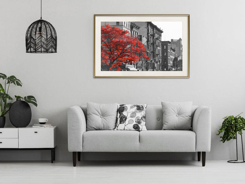 Poster - Autumn Colours II  - goud passepartout