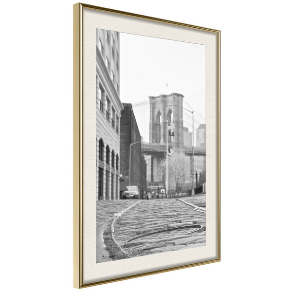 Poster - Postcard from New York  - goud passepartout