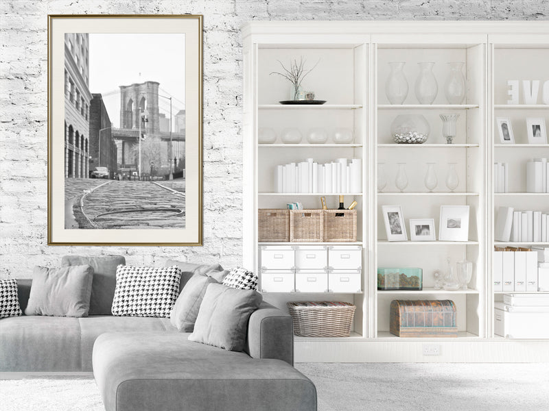 Poster - Postcard from New York  - goud passepartout