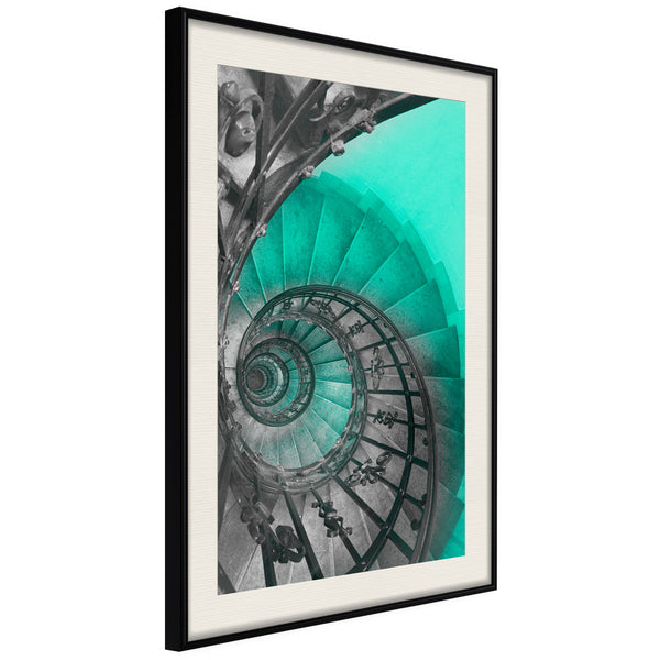 Poster - Stairway to Nowhere  - zwart passepartout