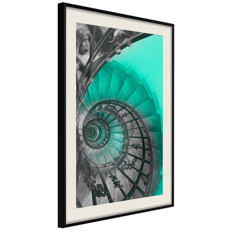 Poster - Stairway to Nowhere  - zwart passepartout