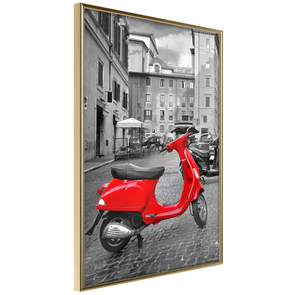 Poster - The Most Beautiful Scooter  - goud