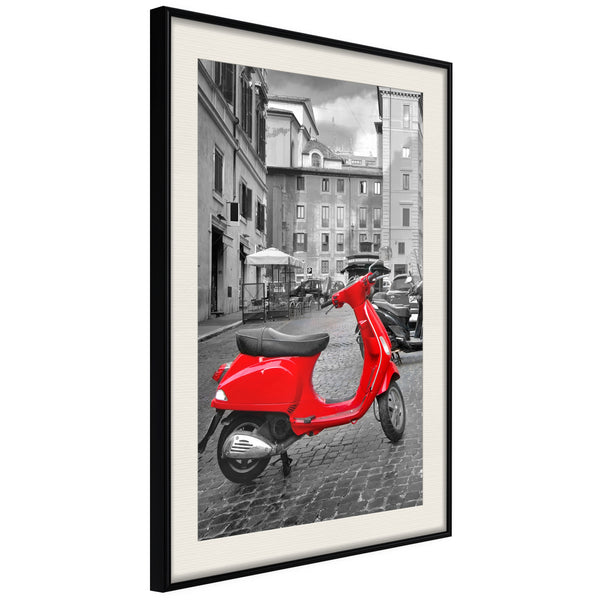 Poster - The Most Beautiful Scooter  - zwart passepartout