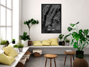 Poster - City Map: New York (Dark)  - zwart