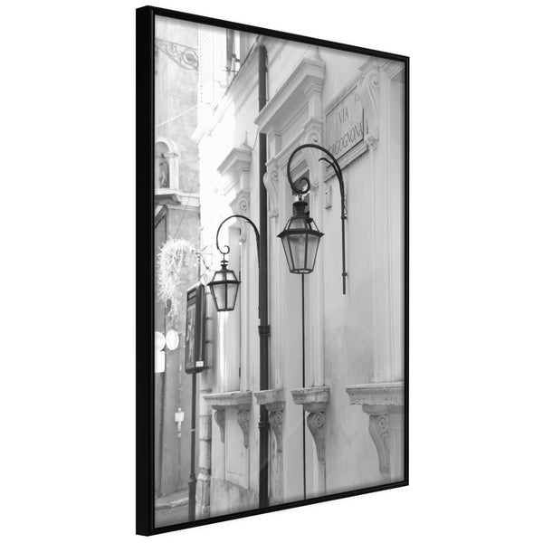 Poster - Old Town's Charm  - zwart