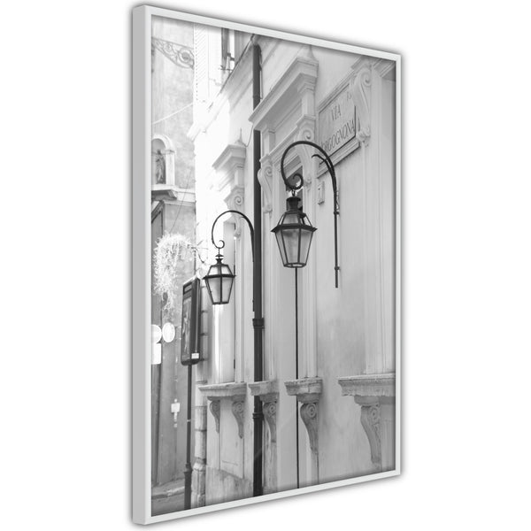 Poster - Old Town's Charm  - wit