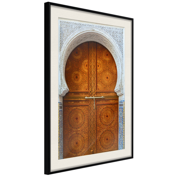 Poster - Closed Passage (Brown)  - zwart passepartout