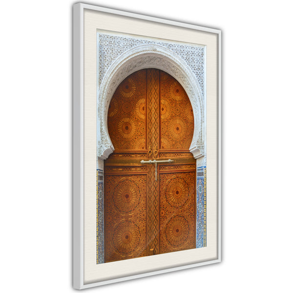 Poster - Closed Passage (Brown)  - wit passepartout