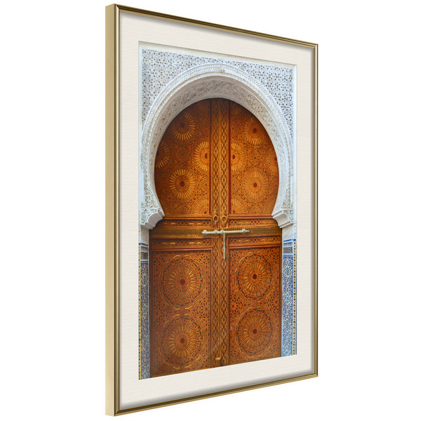 Poster - Closed Passage (Brown)  - goud passepartout
