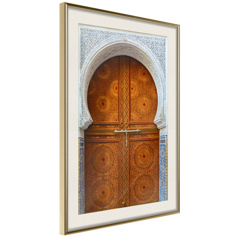 Poster - Closed Passage (Brown)  - goud passepartout