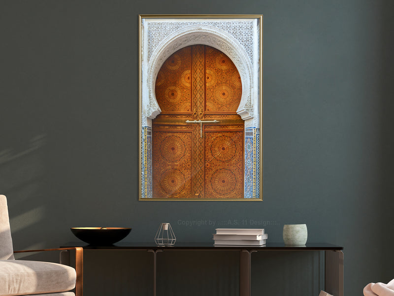 Poster - Closed Passage (Brown)  - goud
