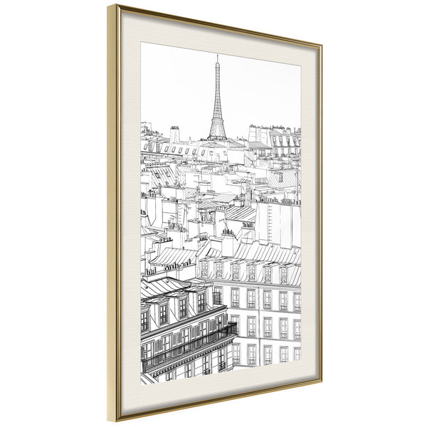 Poster - Fashion Capital  - goud passepartout