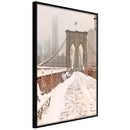 Poster - Winter in New York  - zwart