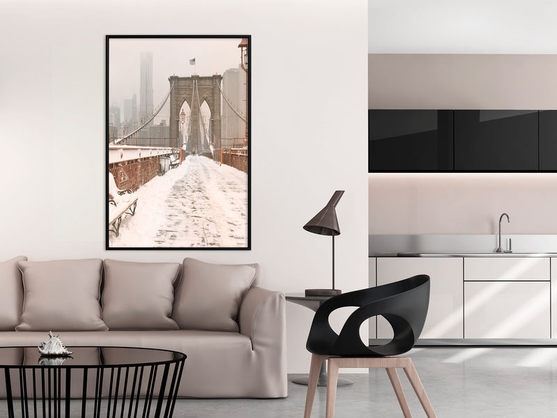 Poster - Winter in New York  - zwart