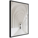 Poster - White Colonnade   - zwart