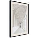 Poster - White Colonnade   - zwart passepartout