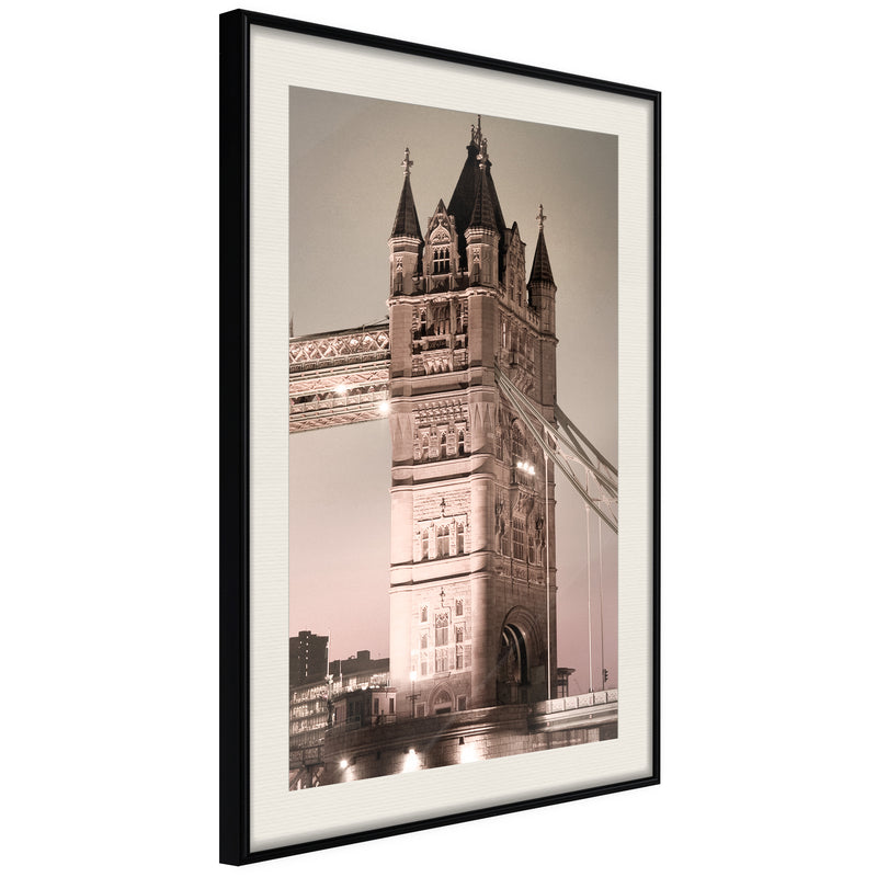 Poster - Symbol of London  - zwart passepartout