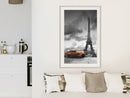 Poster - Under the Eiffel Tower  - wit passepartout