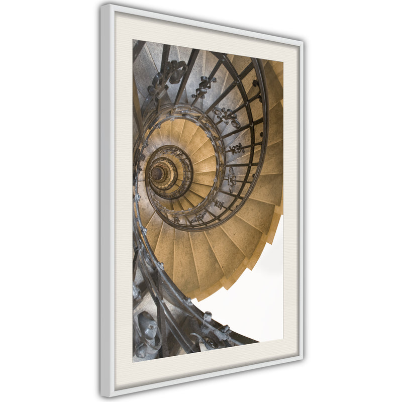 Poster - Winding Way Down  - wit passepartout
