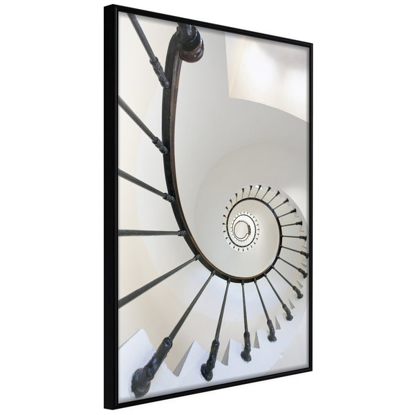 Poster - Twisted Steps  - zwart