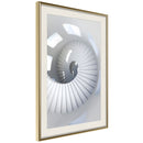 Poster - Spiral Stairs  - goud passepartout