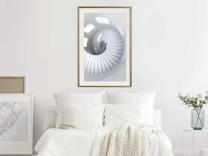 Poster - Spiral Stairs  - goud passepartout