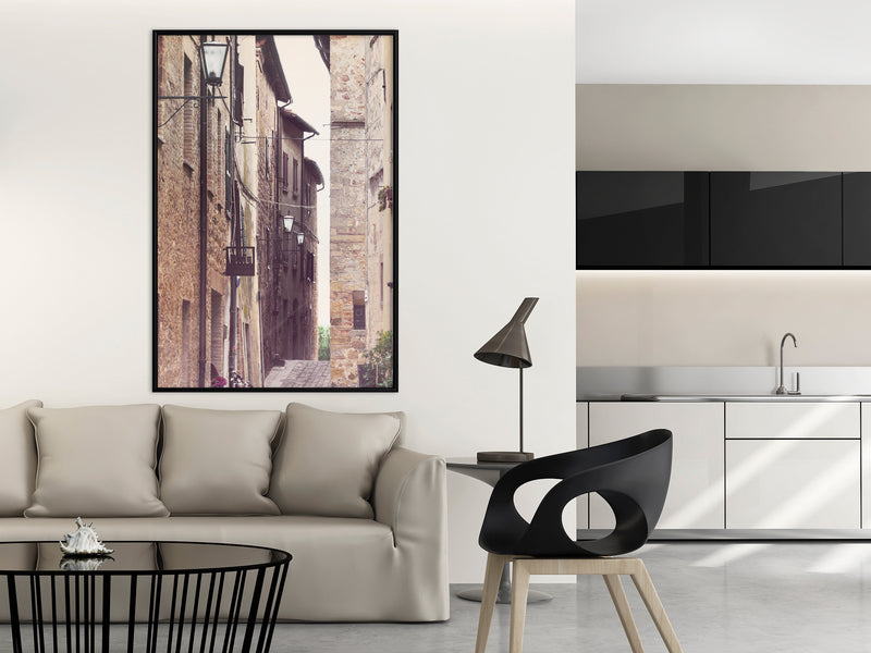 Poster - Brick Buildings  - zwart