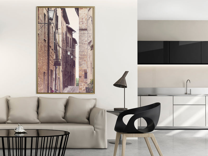 Poster - Brick Buildings  - goud