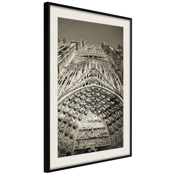 Poster - Paris Monument  - zwart passepartout
