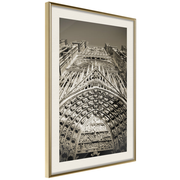 Poster - Paris Monument  - goud passepartout