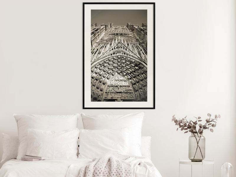 Poster - Paris Monument  - zwart passepartout