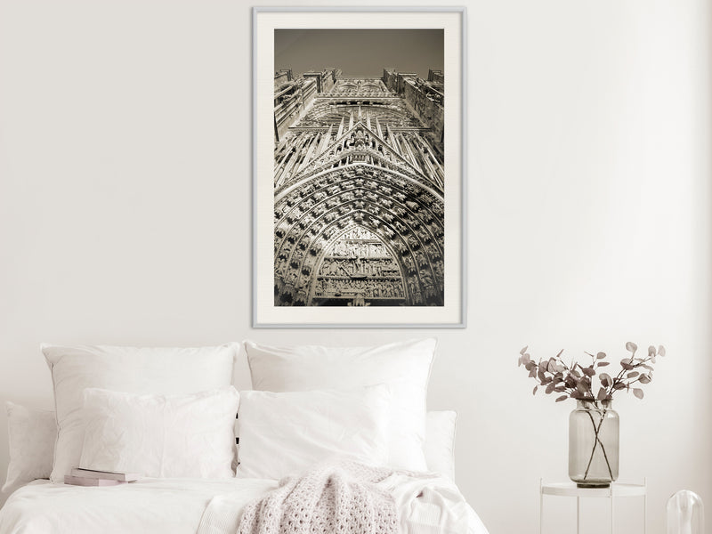 Poster - Paris Monument  - wit passepartout
