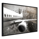 Poster - Plane Wing  - zwart