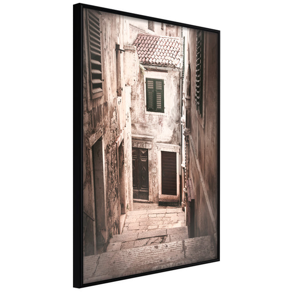 Poster - Urban Alley  - zwart