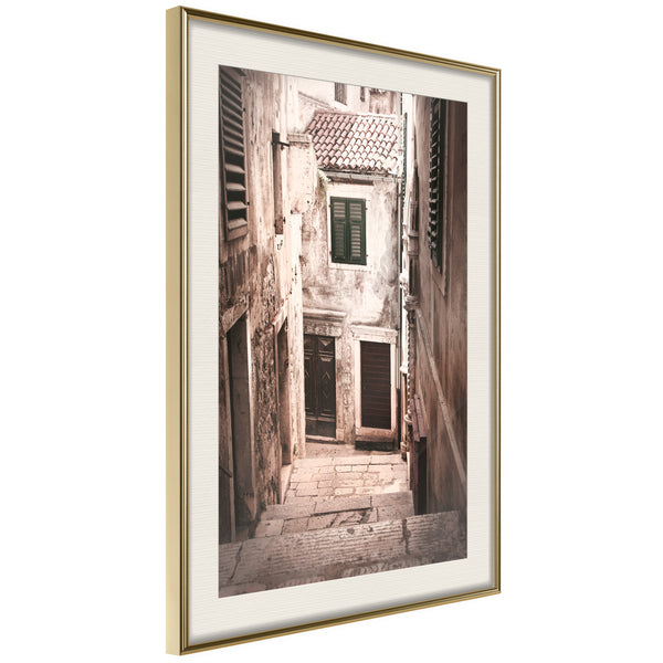 Poster - Urban Alley  - goud passepartout