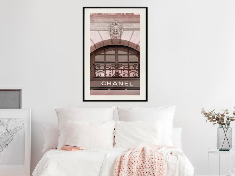 Poster - Chanel  - zwart passepartout
