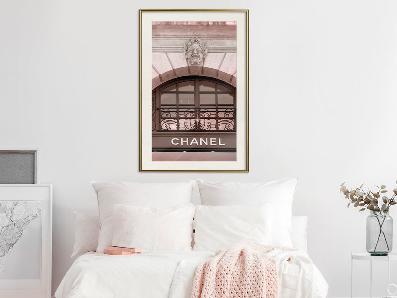 Poster - Chanel  - goud passepartout