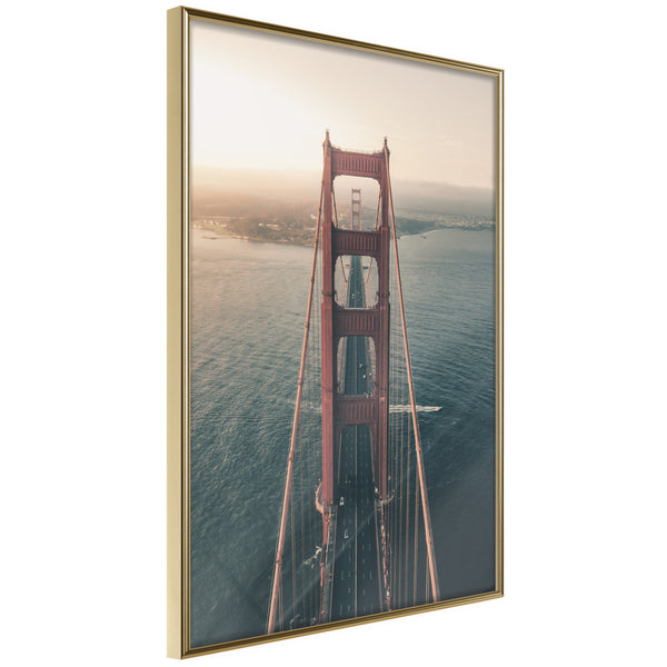 Poster - Bridge in San Francisco I  - goud