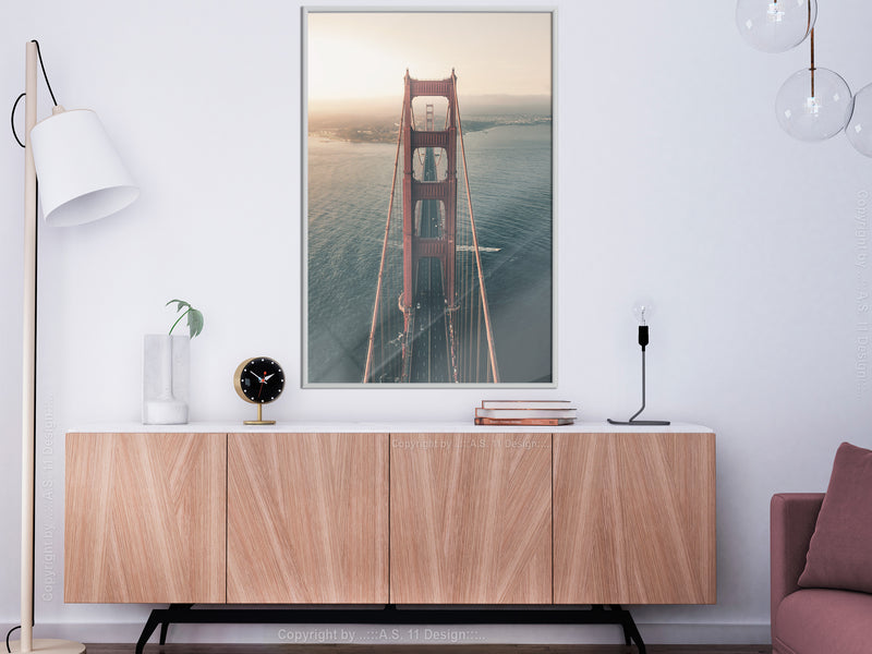 Poster - Bridge in San Francisco I  - wit