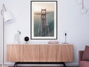 Poster - Bridge in San Francisco I  - zwart passepartout