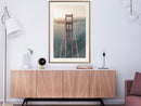 Poster - Bridge in San Francisco I  - goud passepartout