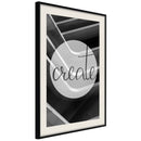 Poster - Create  - zwart passepartout