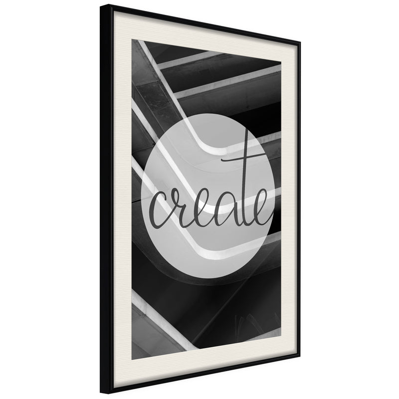 Poster - Create  - zwart passepartout