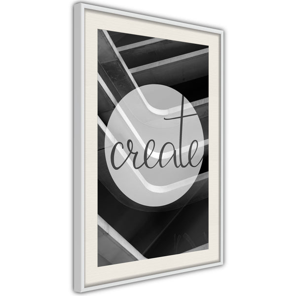 Poster - Create  - wit passepartout