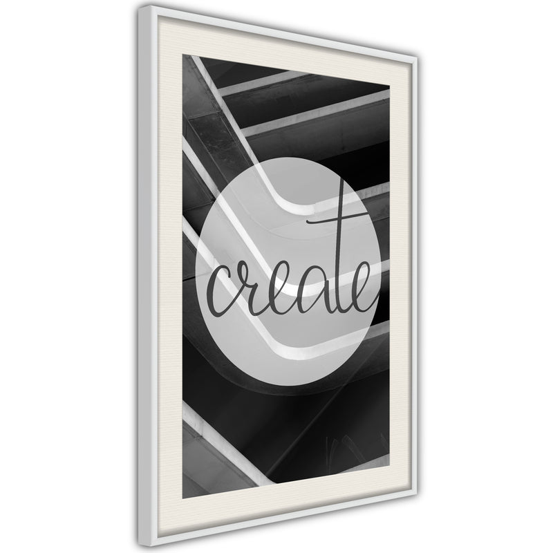 Poster - Create  - wit passepartout