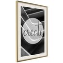 Poster - Create  - goud passepartout